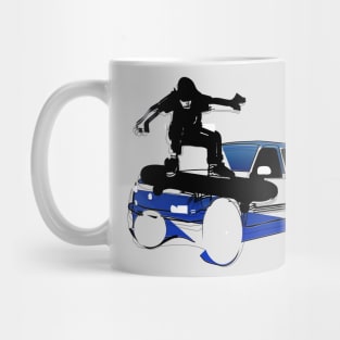 Skateboarding Sticker Jumping SUV Mug